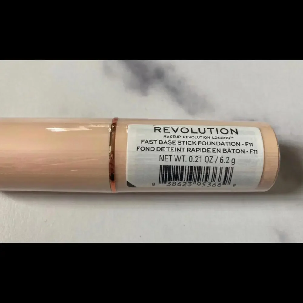 1 Piece - REVOLUTION Fast Base Stick Foundation Shade F11 New Sealed